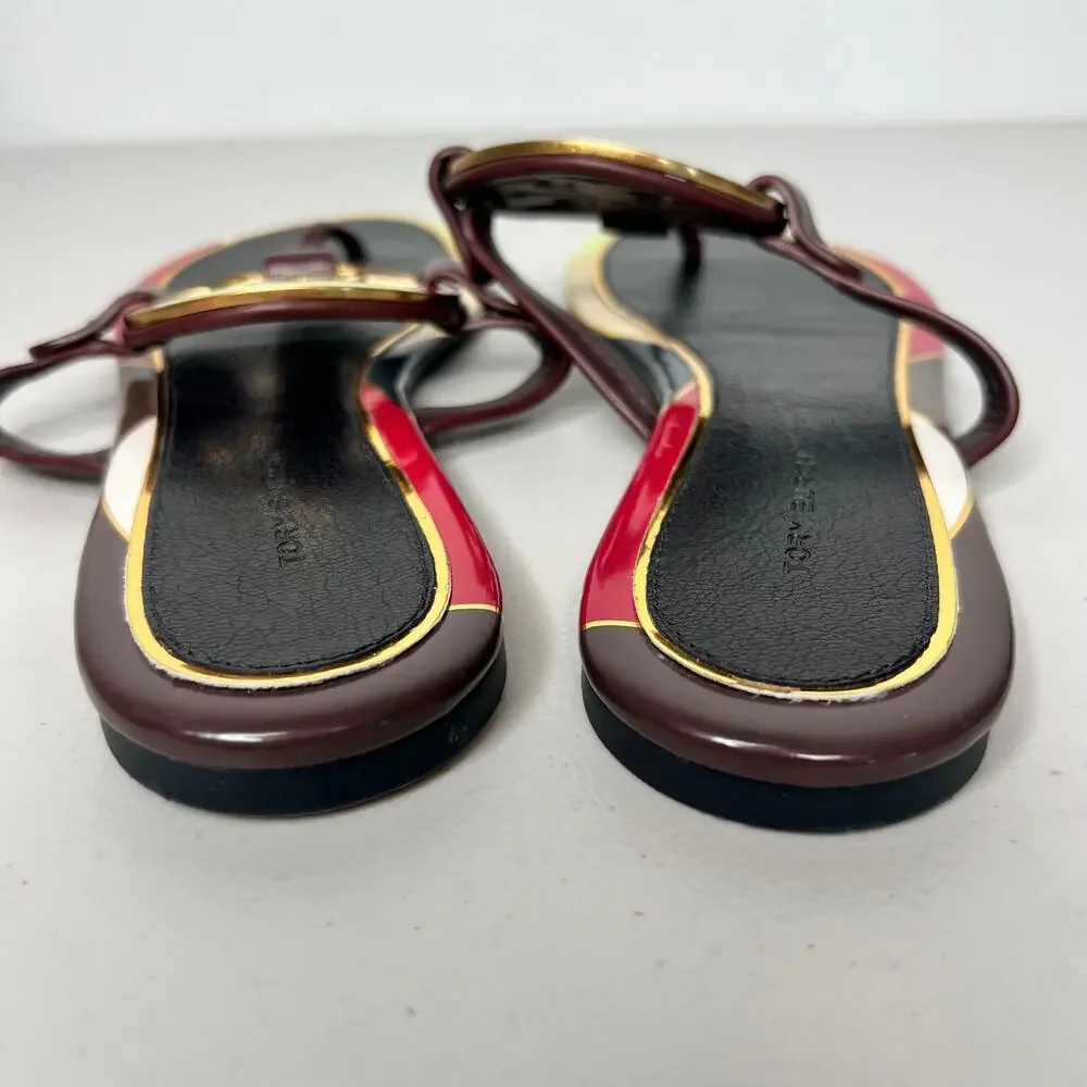 Tory Burch Enamel Miller Sandal Size 8